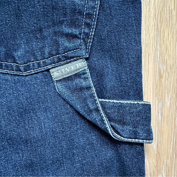 Vintage Silver Jeans Denim Overalls Flare Leg Dark Wash 90's Y2K - Size 1/33 - Picture 11 of 12